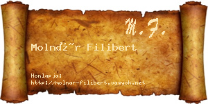Molnár Filibert névjegykártya